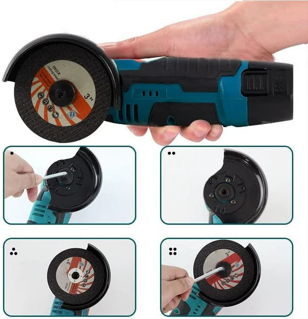 Mini FLEX Electric cu 2 Acumulatori,Flex Portabil, 12V, Disc 76MM