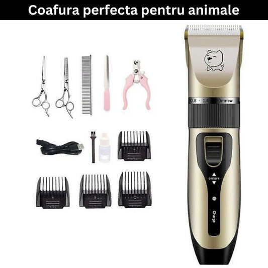 Aparat de Tuns Animale cu Accesorii, Set Complet, Masina de tuns animale