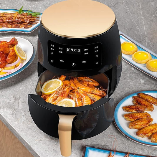 Friteuza cu aer cald Air Fryer, fara ulei, 2400W, 6L si afisaj digital