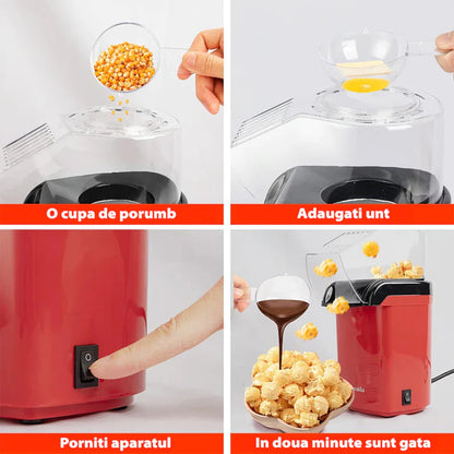 Aparat de facut popcorn, 1200W, tehnologie cu aer cald