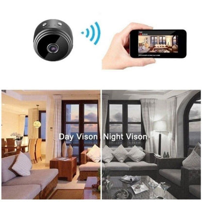 Camera Spion Wireless Mini, Calitate Full HD 1080p, Functie Audio-Video, Detectare a Miscarii, Night Vision, Filmare in bucla, Sistem magnetic de prindere, Suporta card memorie, Negru