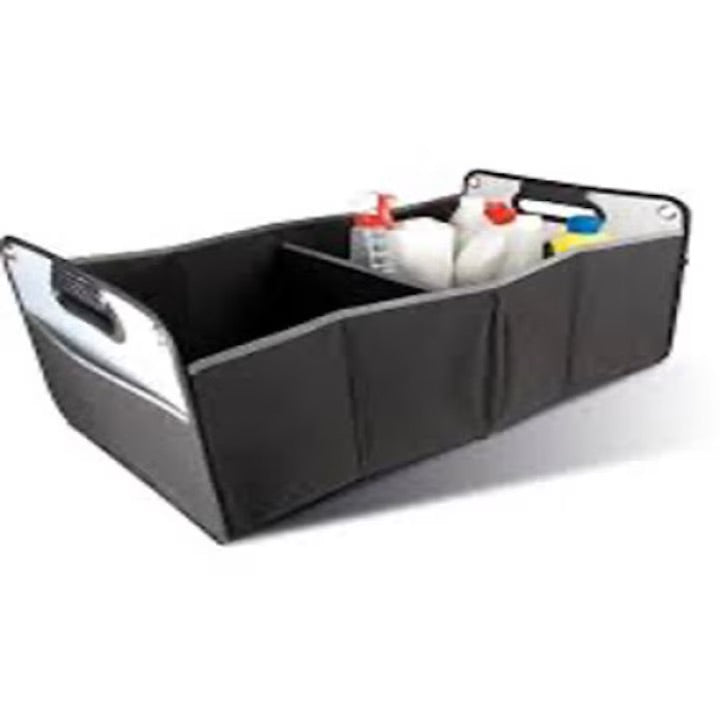 Organizator auto pliabil pentru portbagaj, 3 compartimente, negru