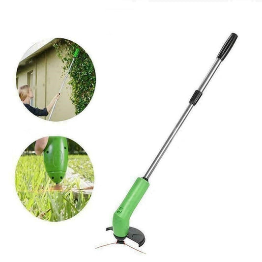 Mini Trimmer pentru gazon, maner extensibil 57cm, alimentare 9V, material: ABS / Otel